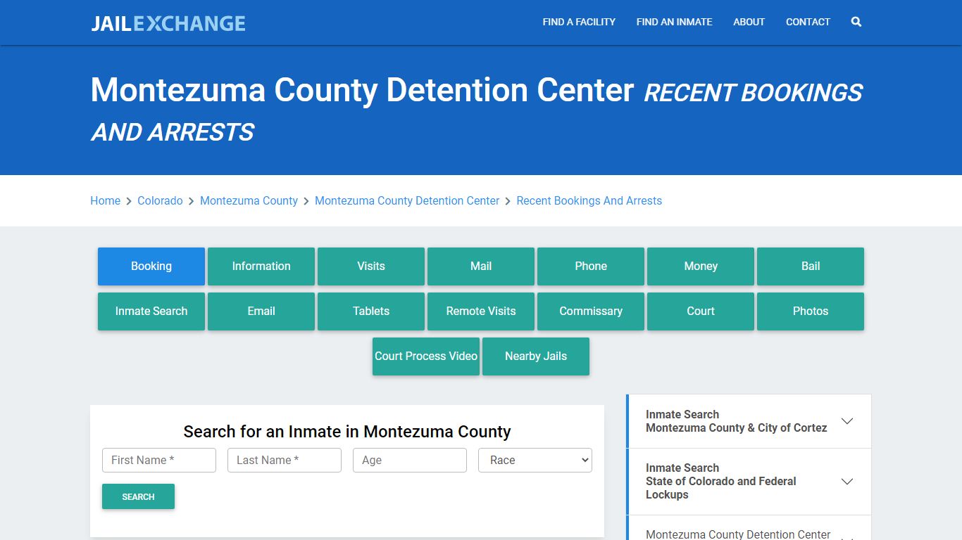 Montezuma County Detention Center Recent Bookings And Arrests