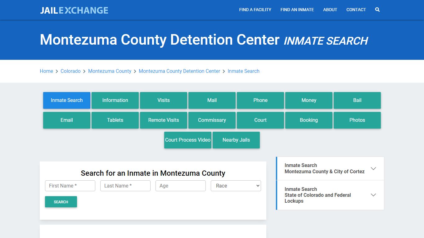 Montezuma County Detention Center Inmate Search - Jail Exchange