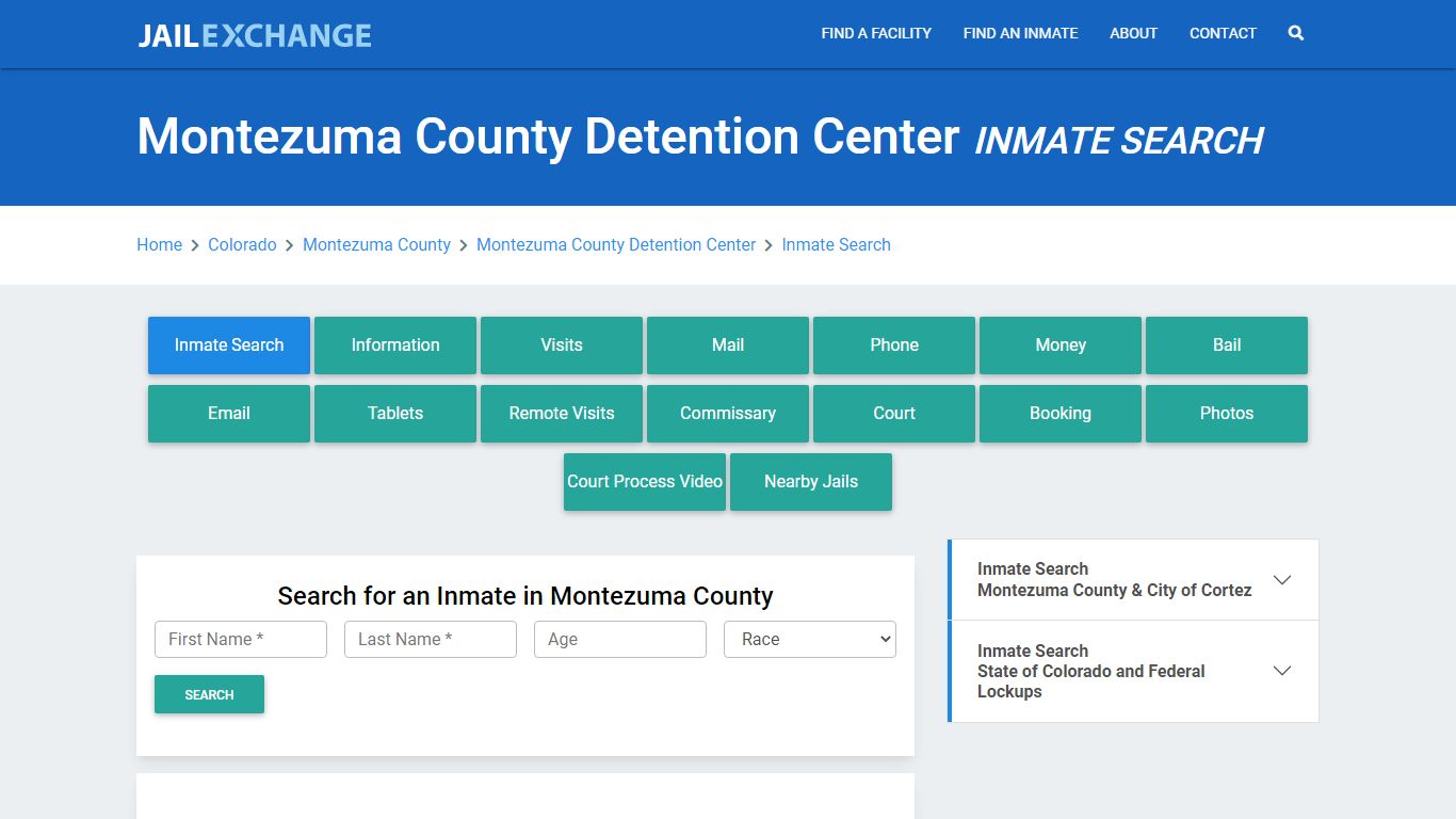 Montezuma County Detention Center Inmate Search - Jail Exchange